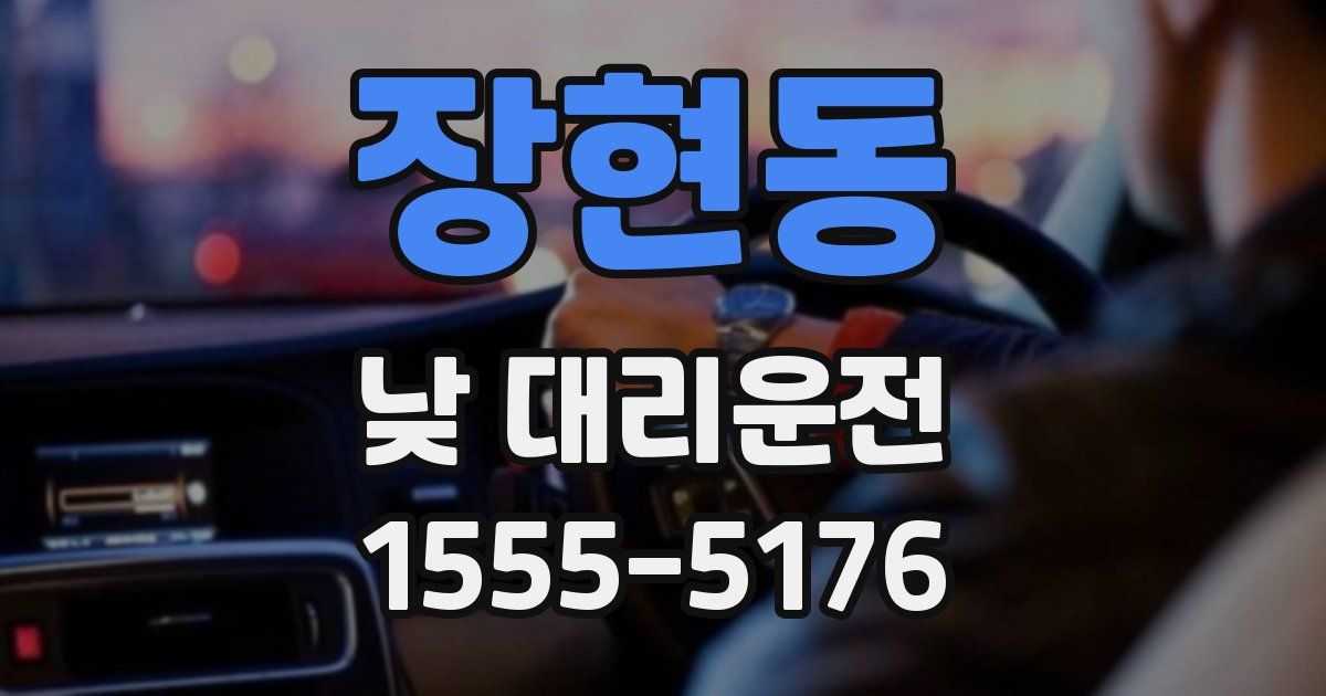 장현동 낮 대리운전