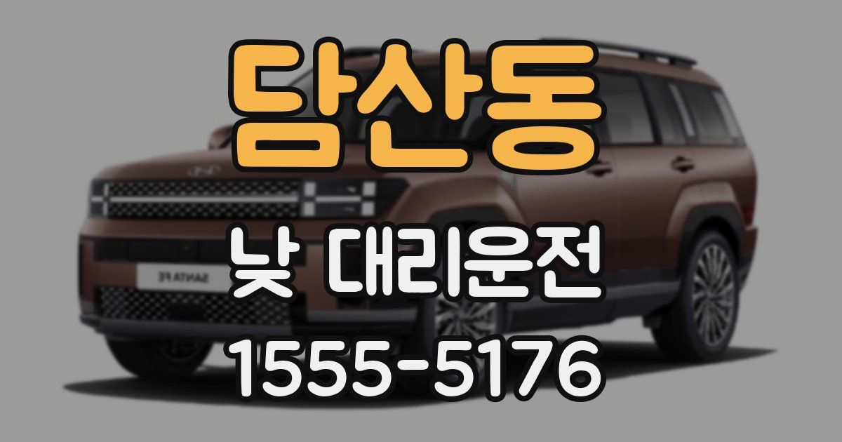 담산동 낮 대리운전