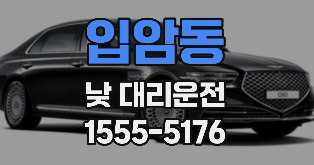 입암동 낮 대리운전