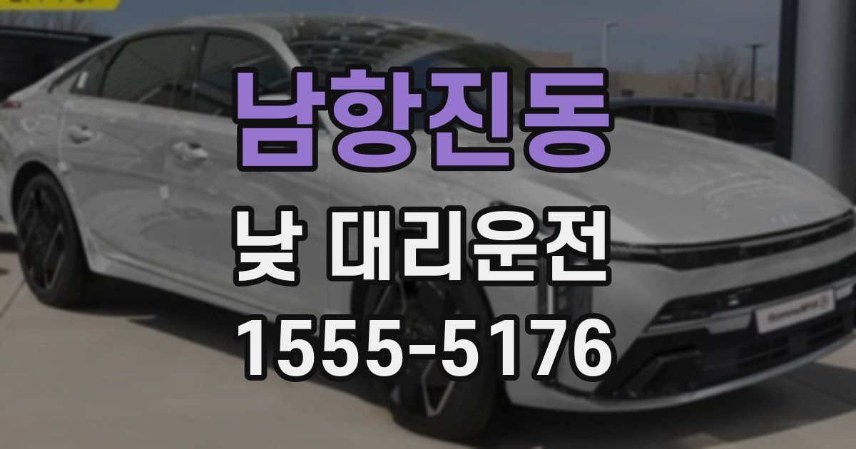 남항진동 낮 대리운전