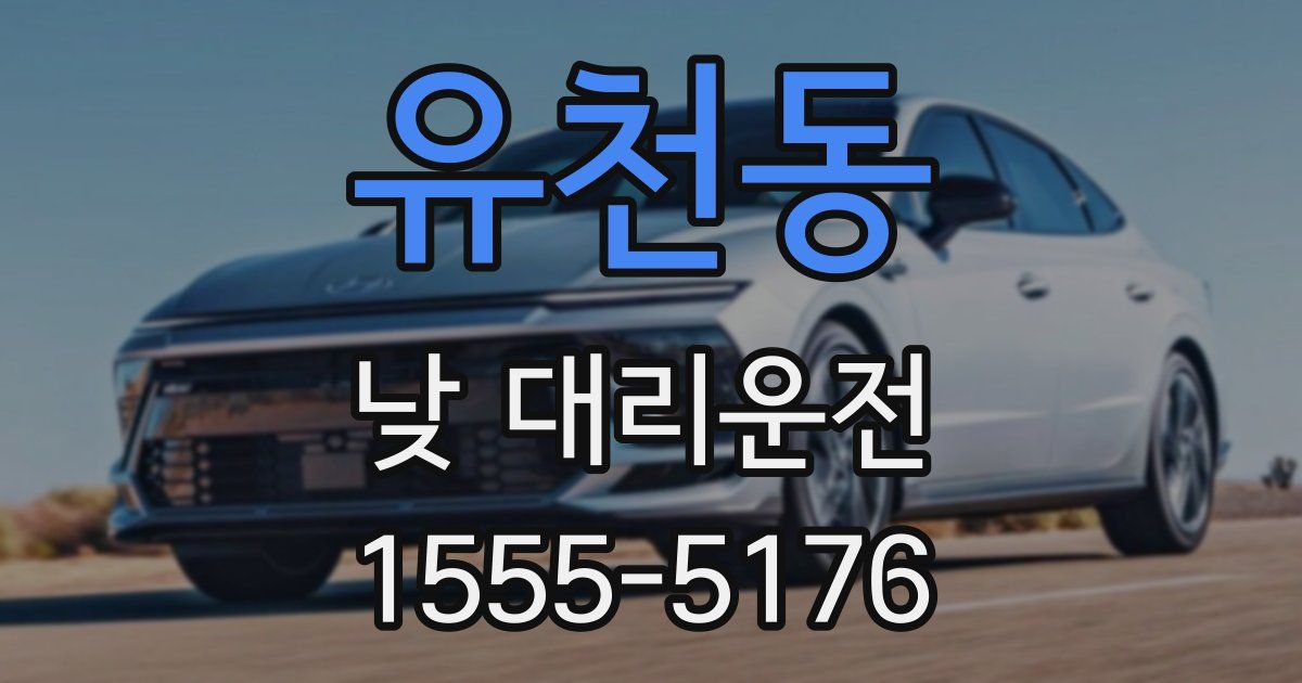 유천동 낮 대리운전