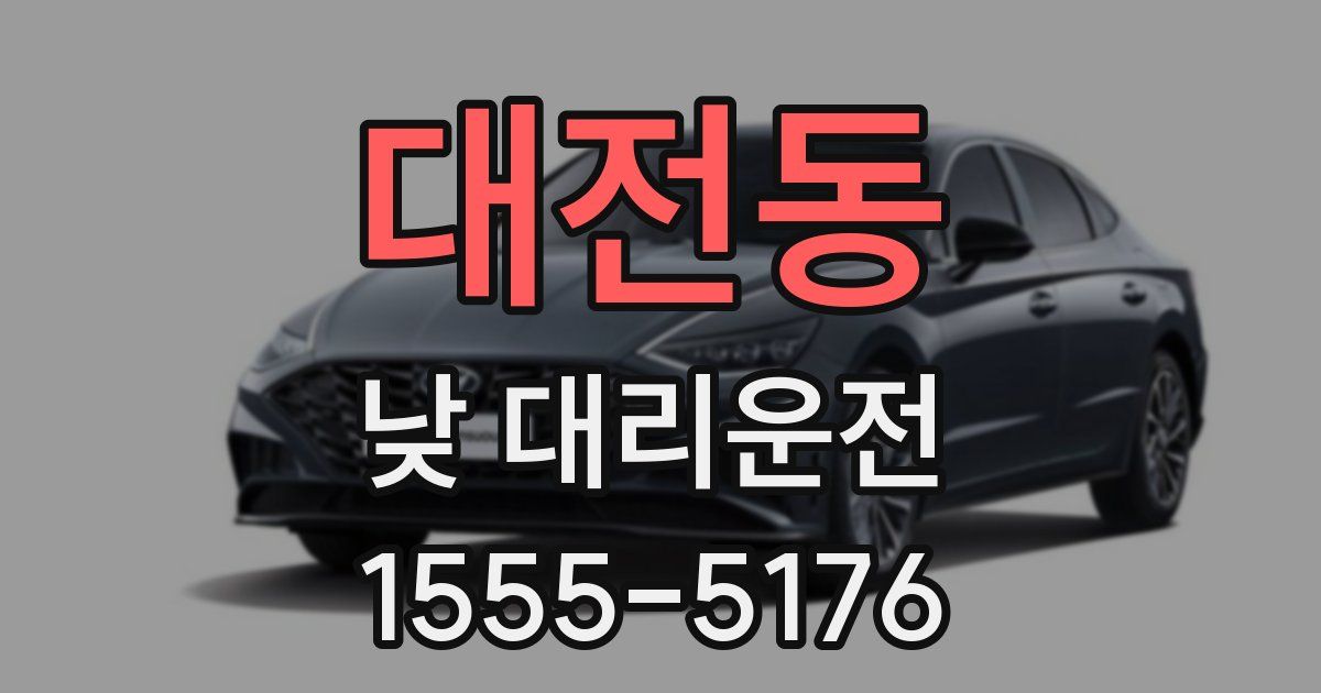 대전동 낮 대리운전