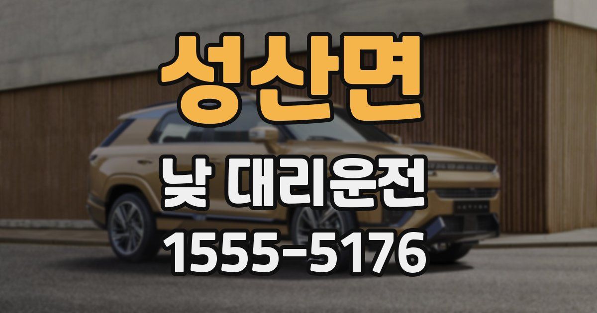 성산면 낮 대리운전