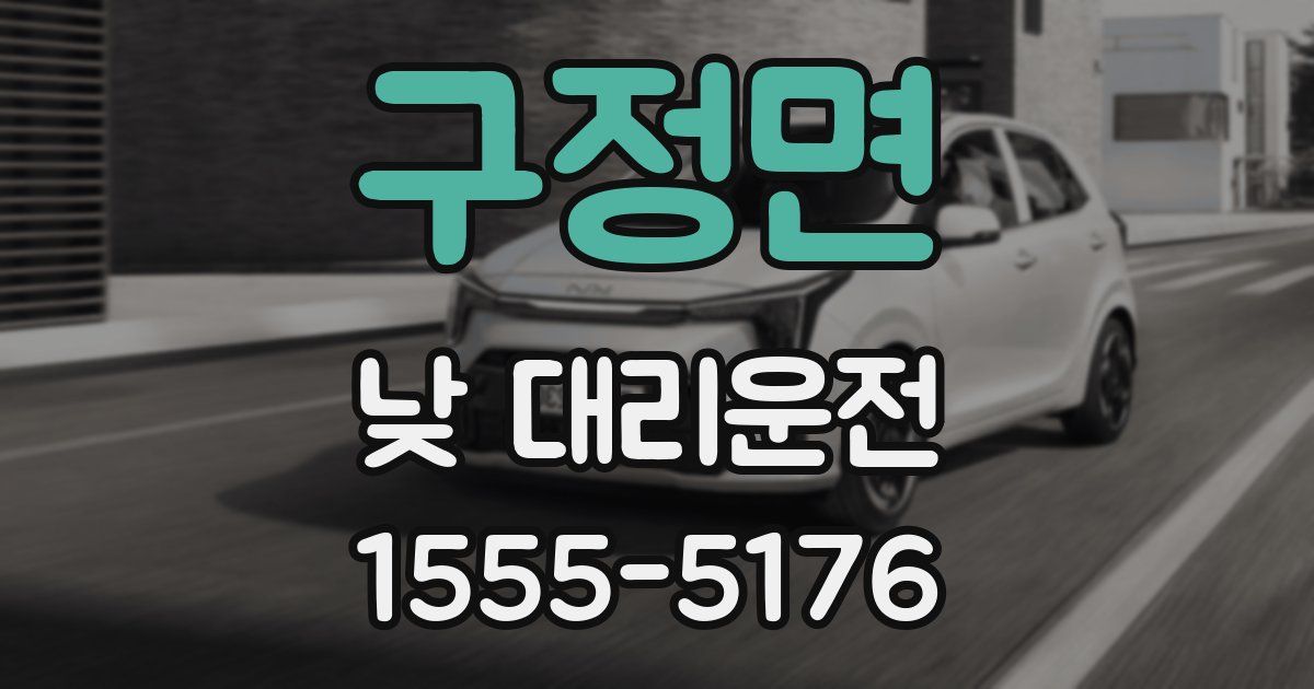 구정면 낮 대리운전