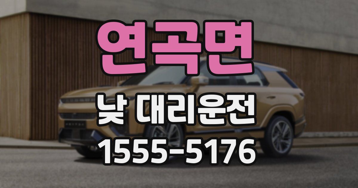 연곡면 낮 대리운전