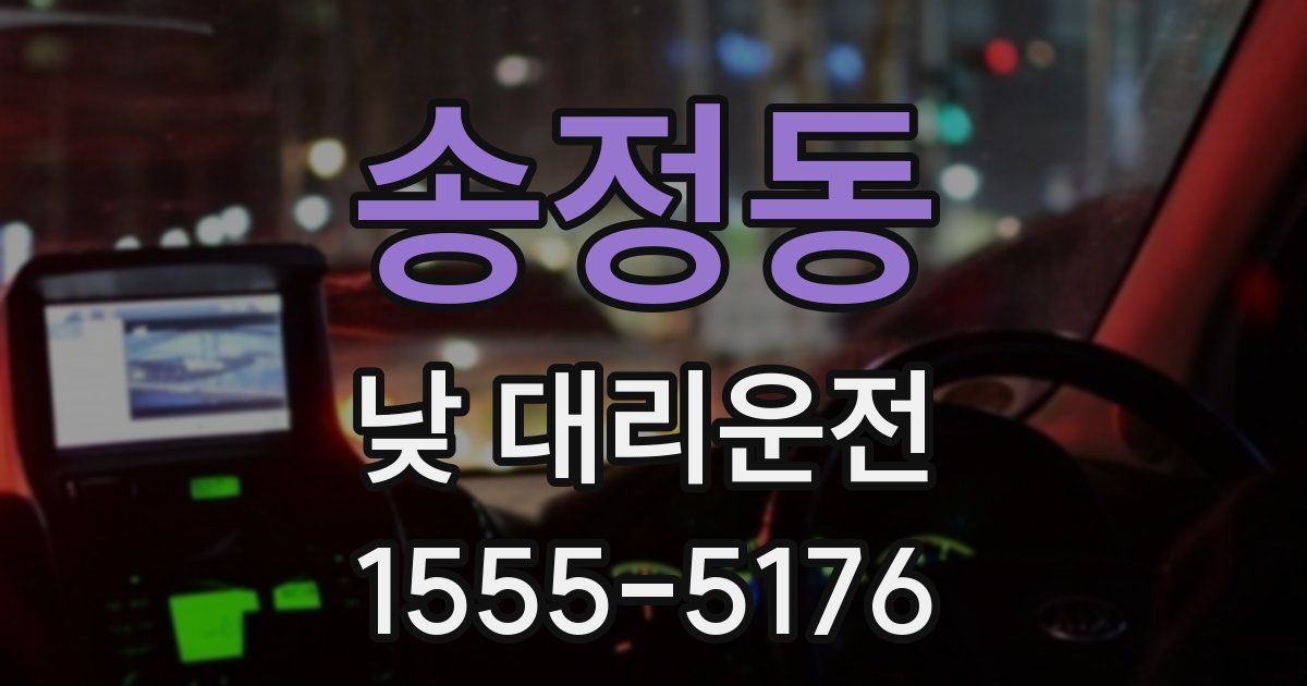 송정동 낮 대리운전