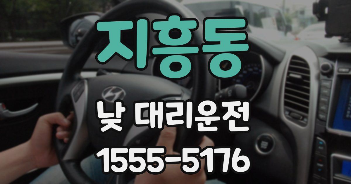 지흥동 낮 대리운전