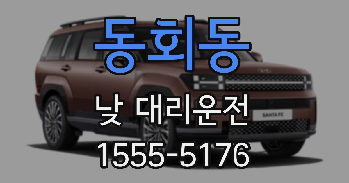 동회동 낮 대리운전