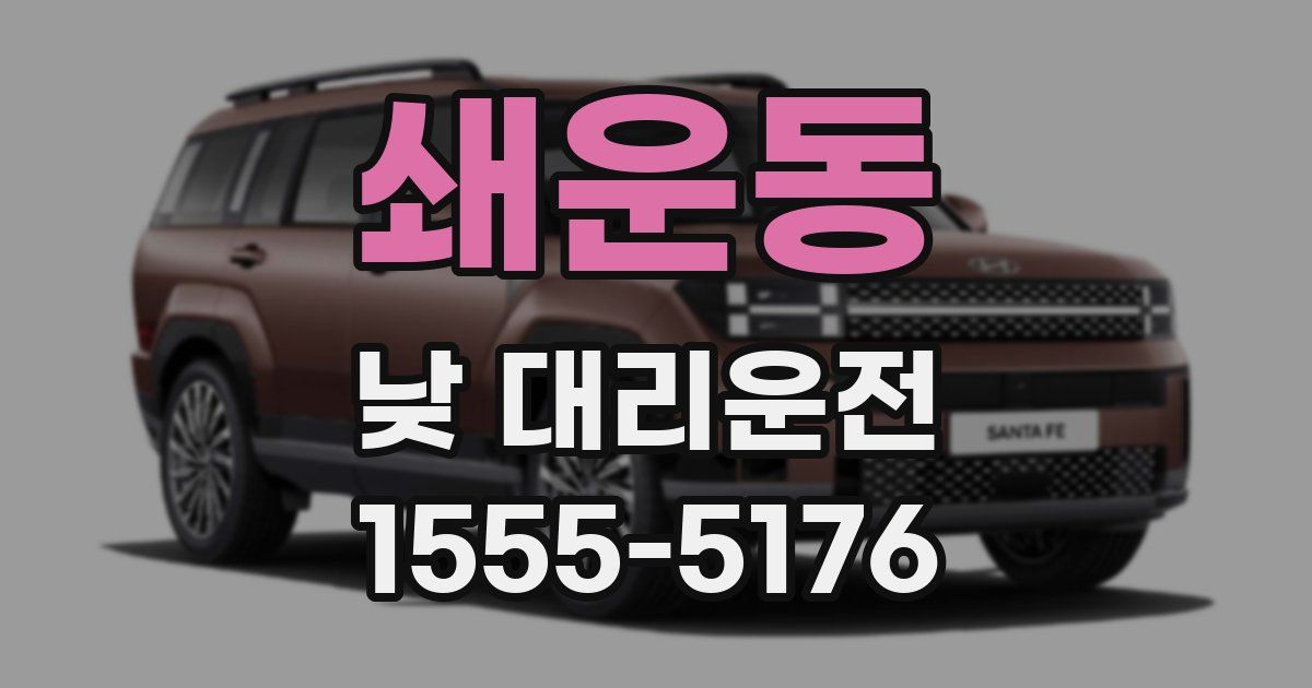 쇄운동 낮 대리운전