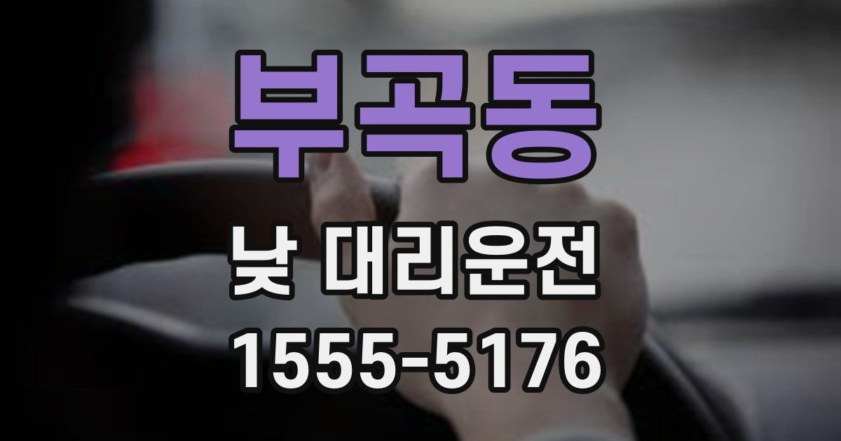 부곡동 낮 대리운전