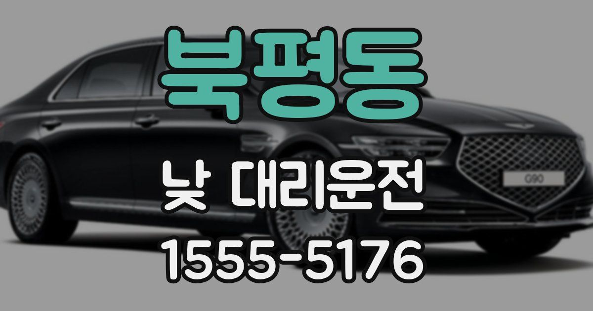 북평동 낮 대리운전