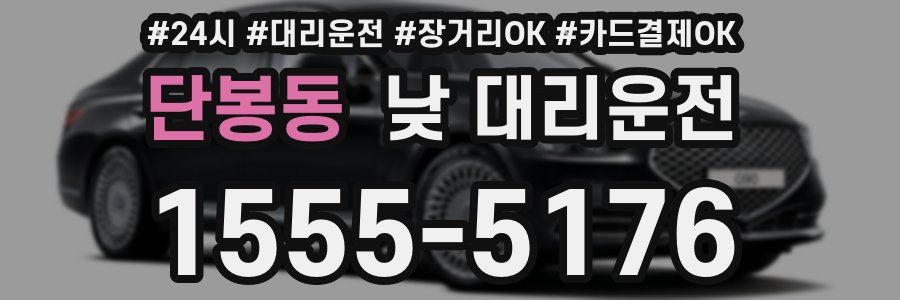 단봉동 낮 대리운전