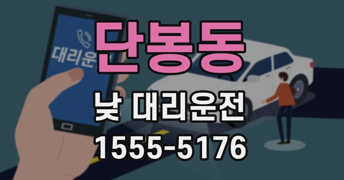 단봉동 낮 대리운전