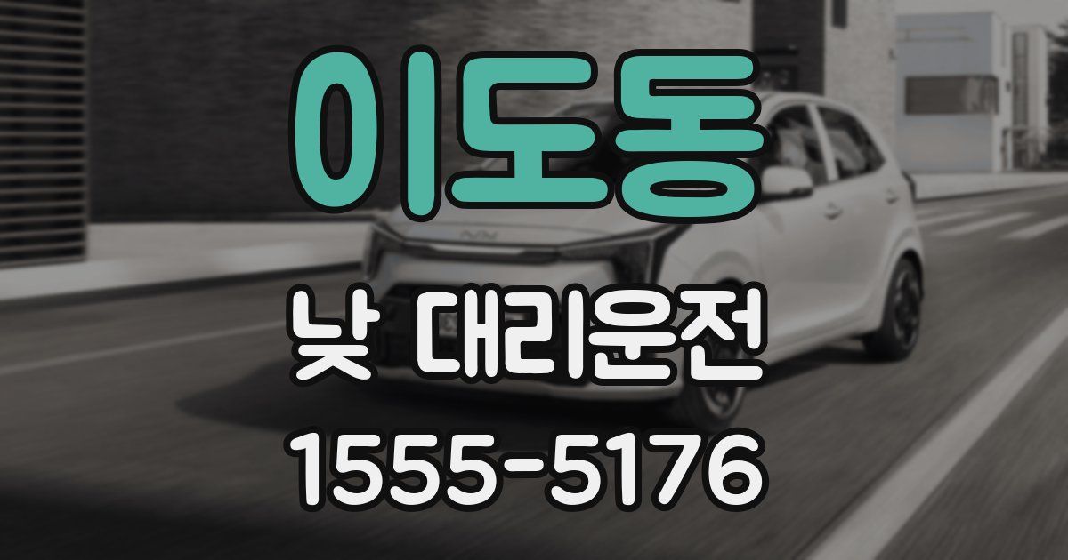 이도동 낮 대리운전