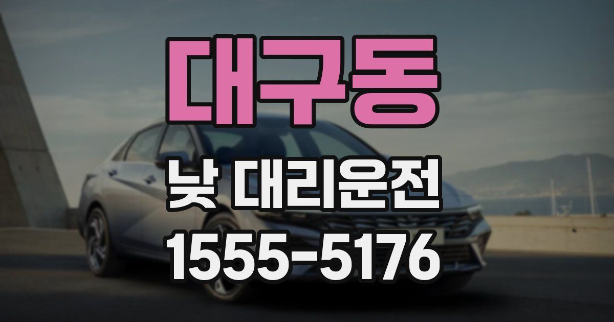 대구동 낮 대리운전
