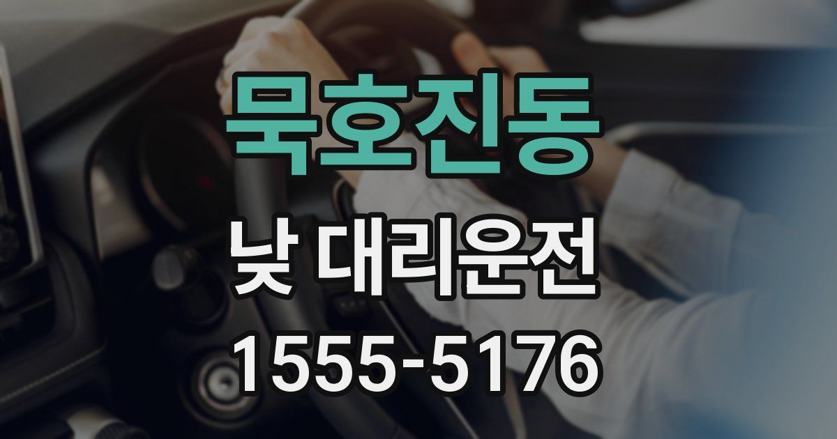 묵호진동 낮 대리운전