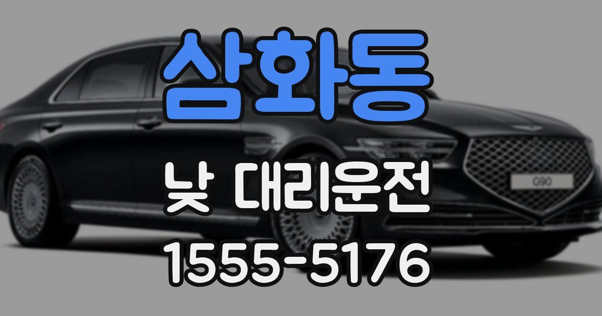 삼화동 낮 대리운전