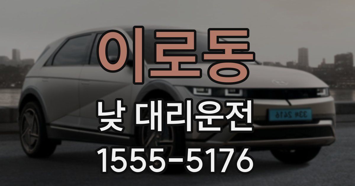 이로동 낮 대리운전