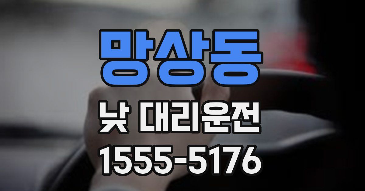 망상동 낮 대리운전