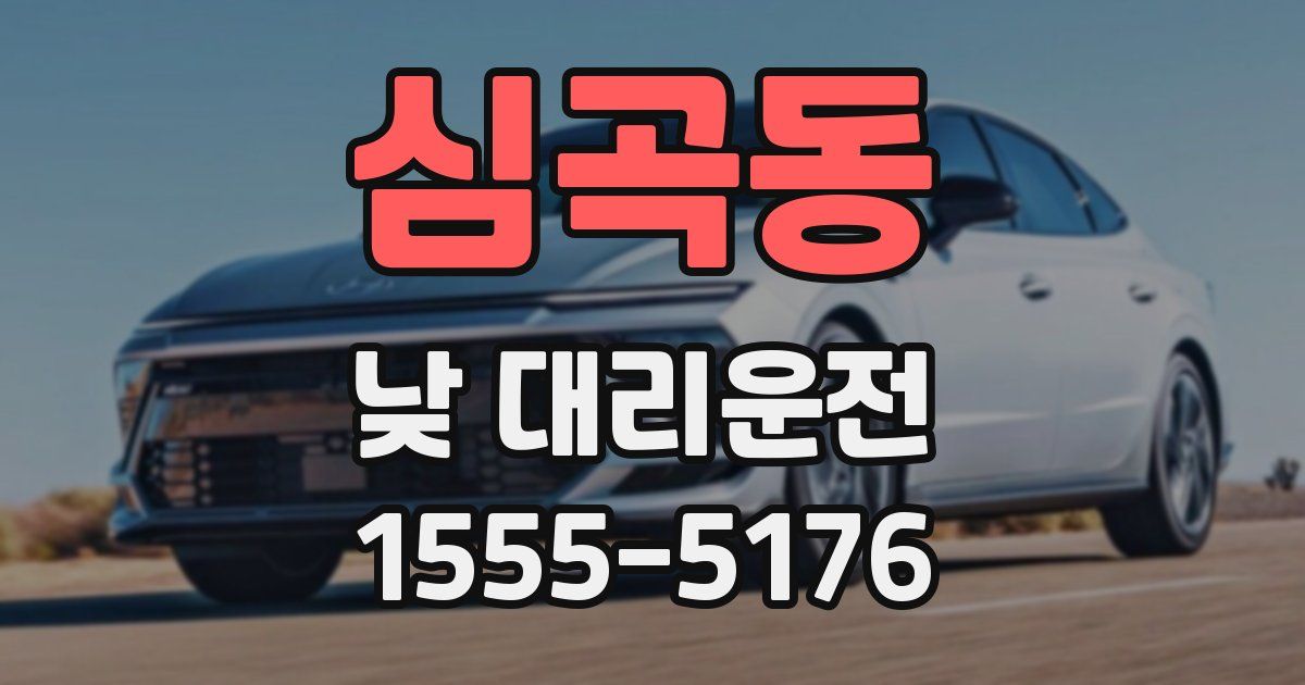 심곡동 낮 대리운전