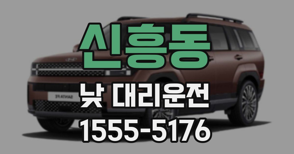 신흥동 낮 대리운전