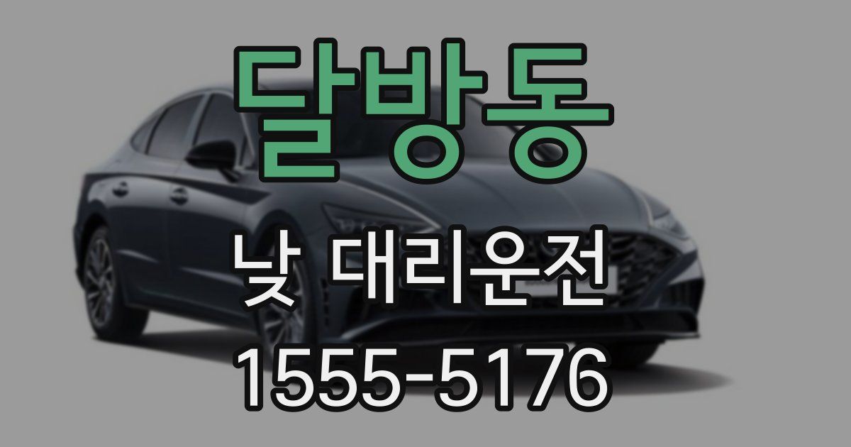달방동 낮 대리운전