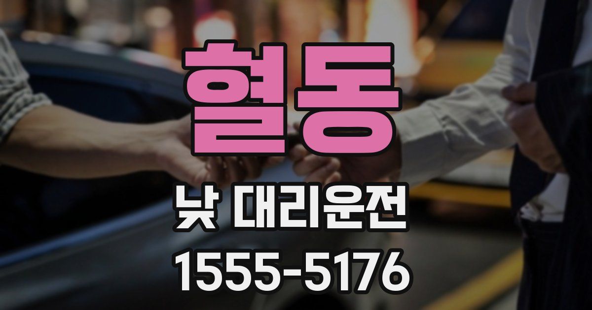 혈동 낮 대리운전