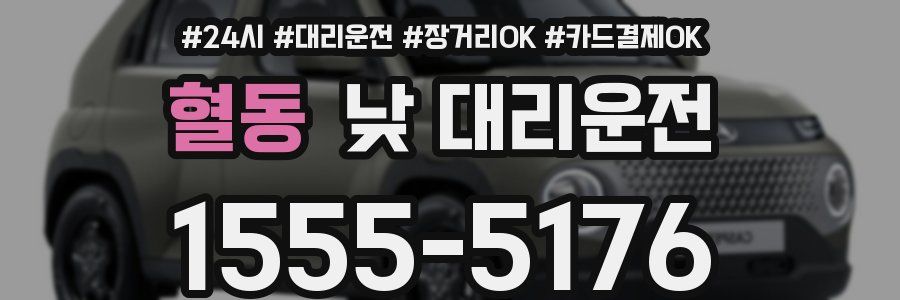 혈동 낮 대리운전