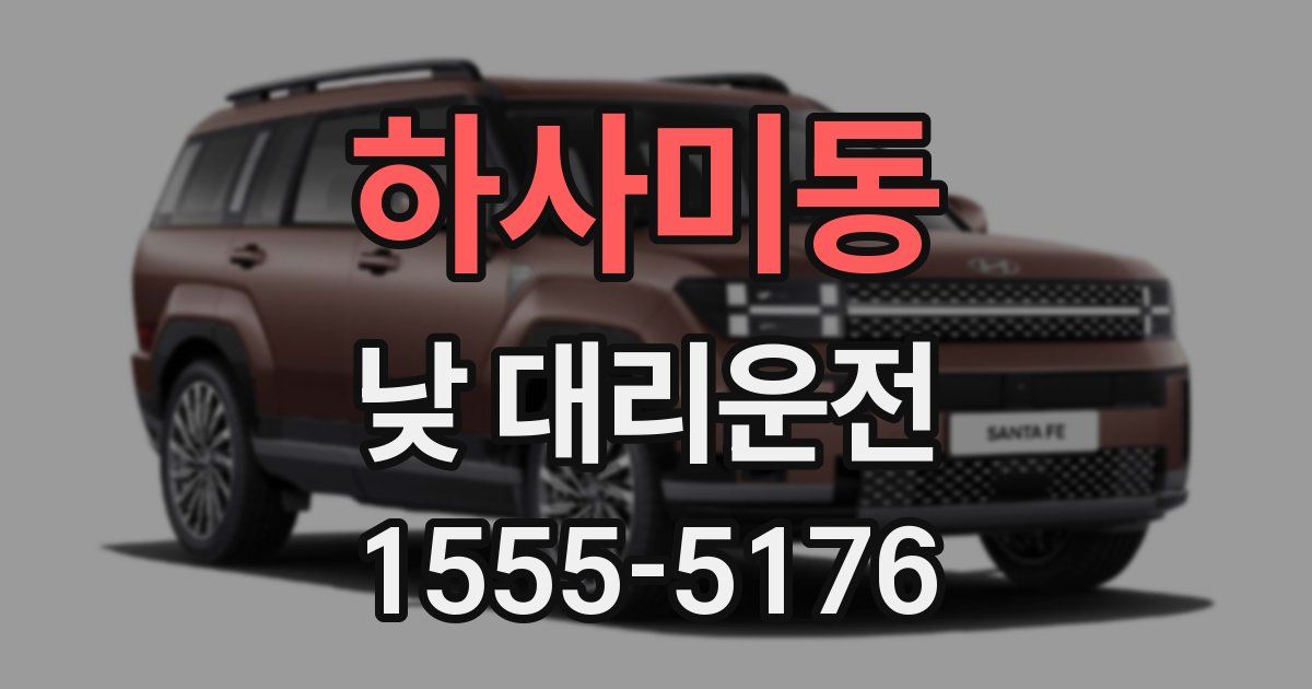 하사미동 낮 대리운전
