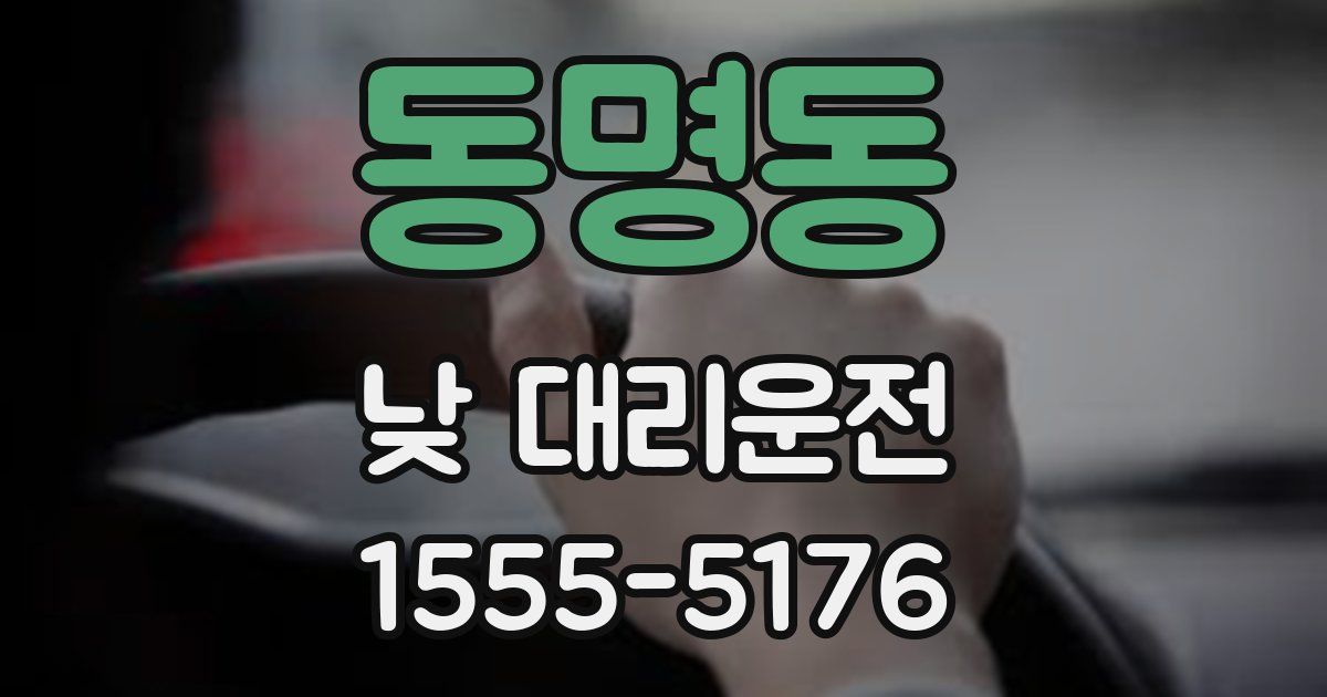 동명동 낮 대리운전