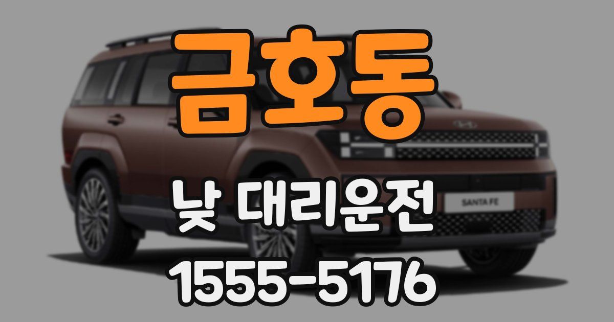 금호동 낮 대리운전