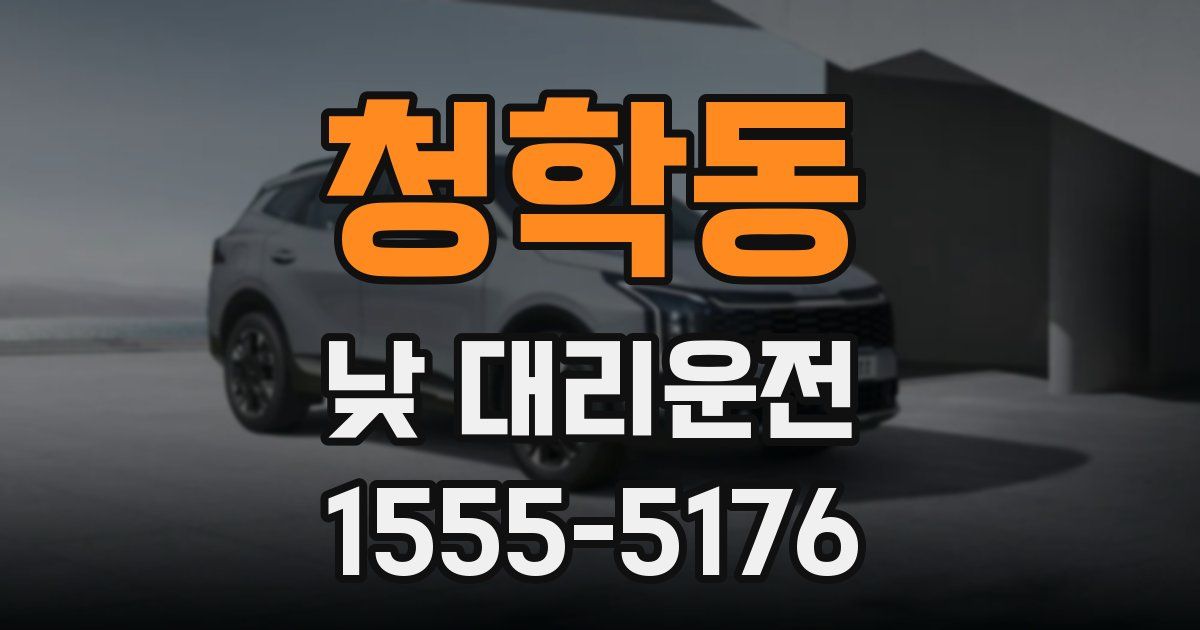 청학동 낮 대리운전