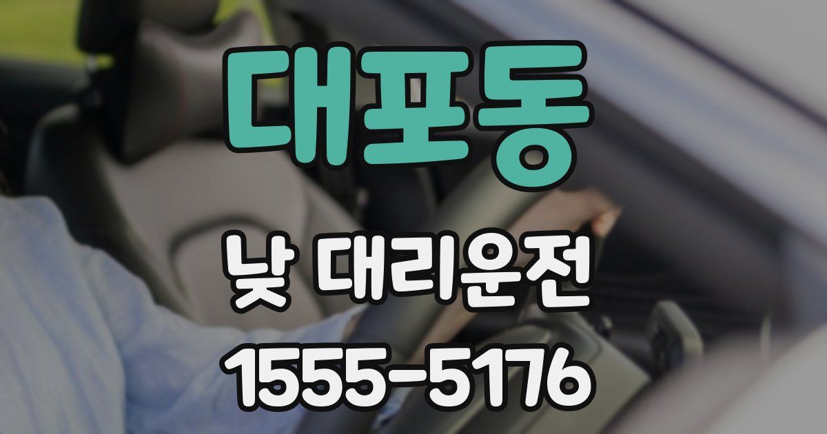 대포동 낮 대리운전
