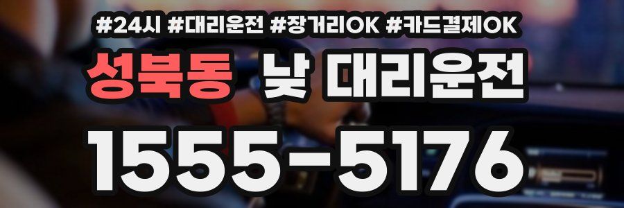 성북동 낮 대리운전