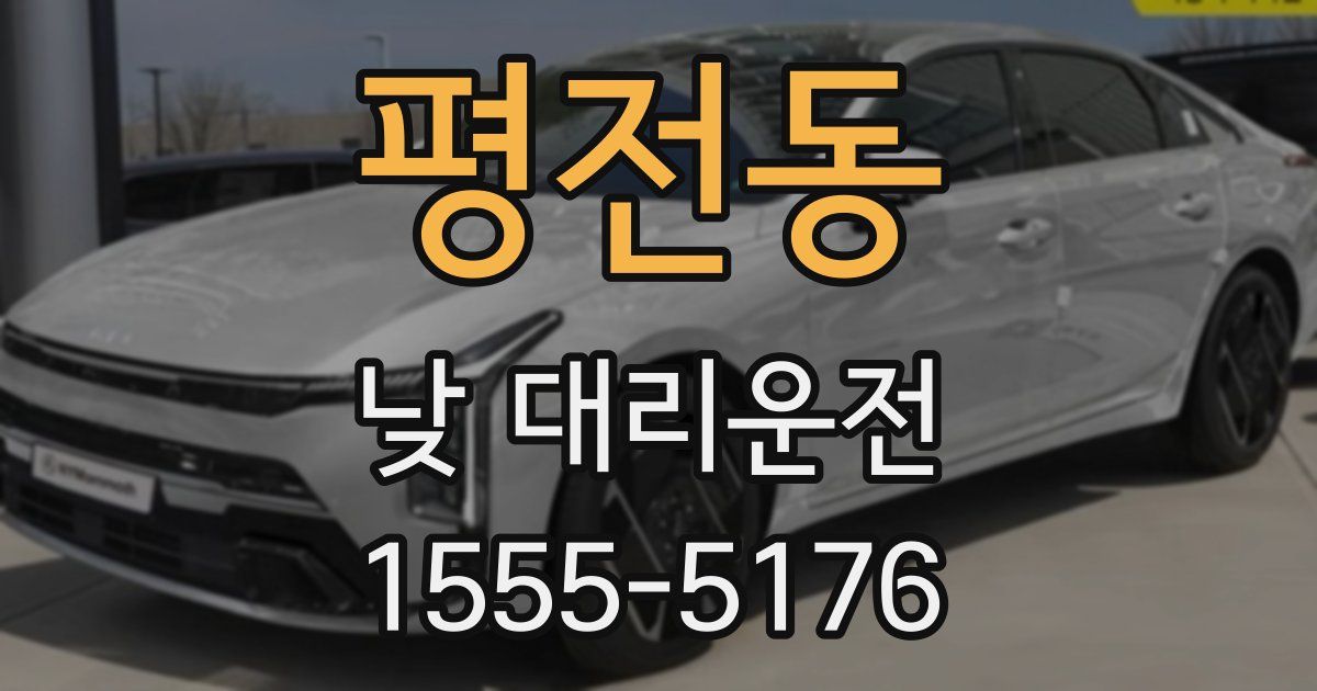 평전동 낮 대리운전