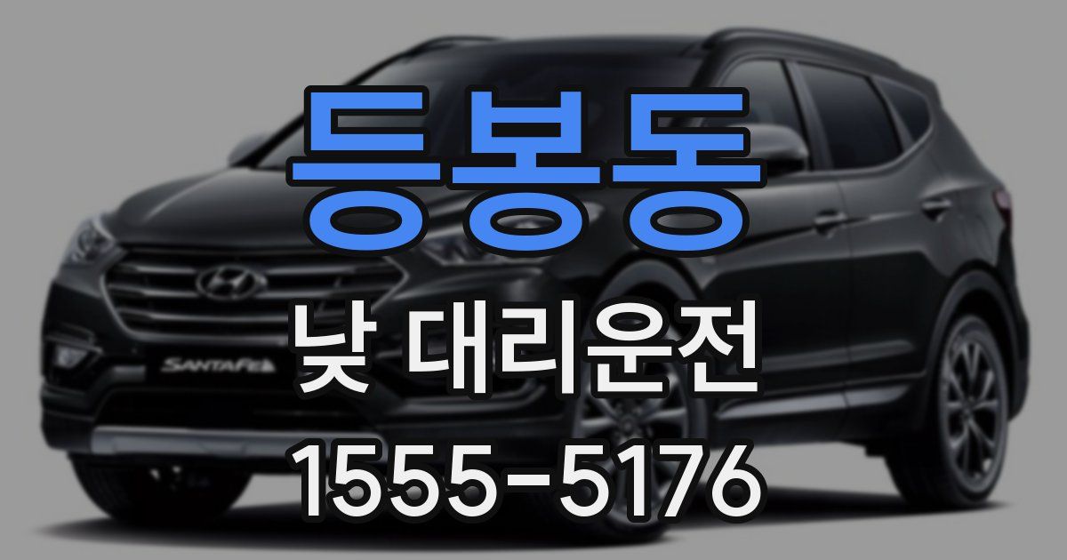 등봉동 낮 대리운전
