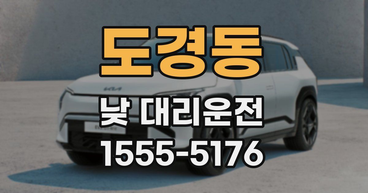 도경동 낮 대리운전