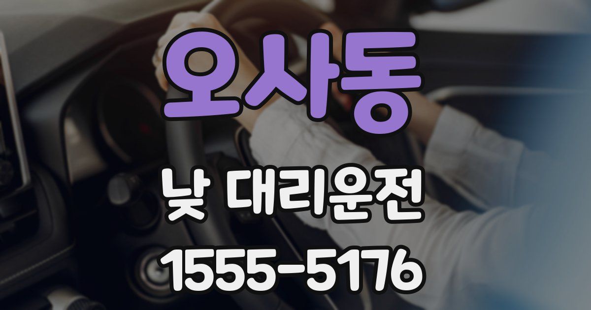오사동 낮 대리운전
