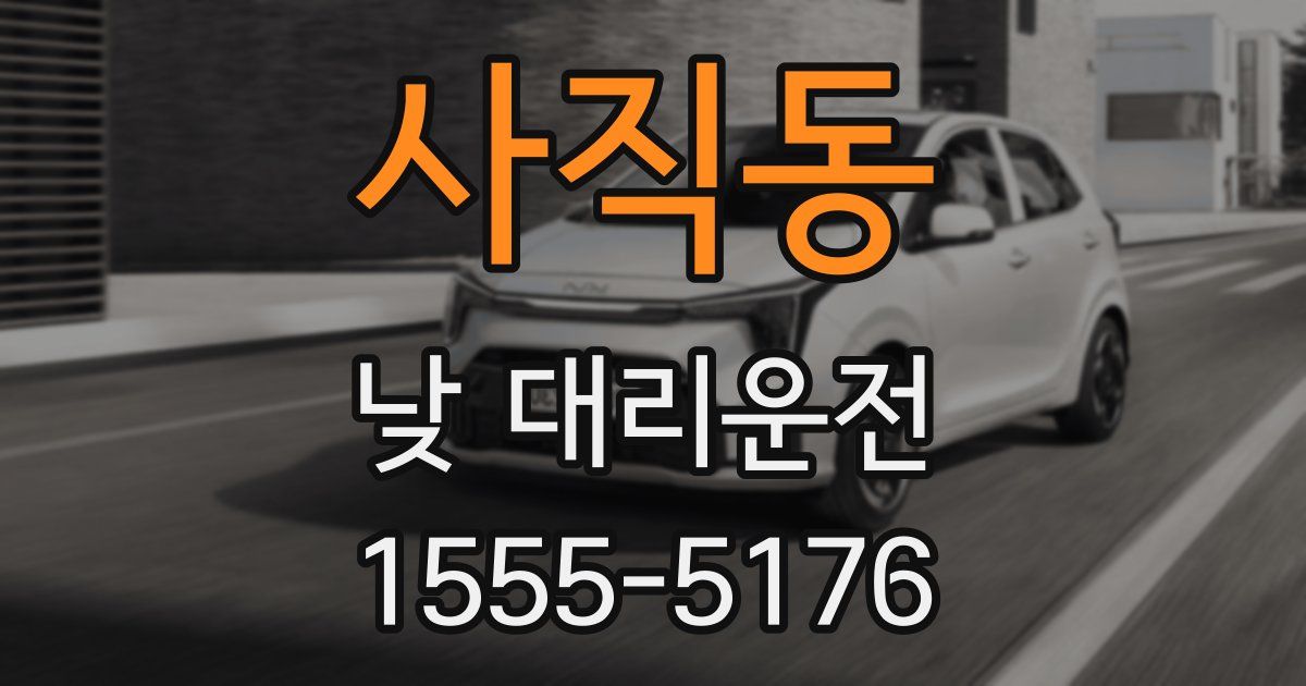 사직동 낮 대리운전
