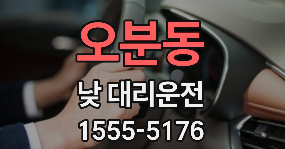 오분동 낮 대리운전
