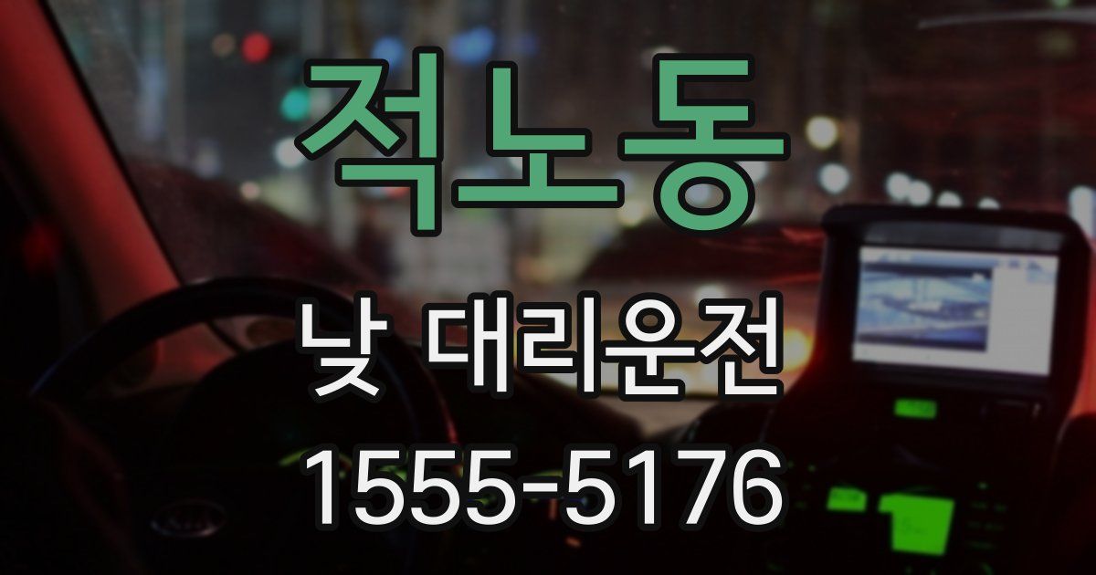적노동 낮 대리운전