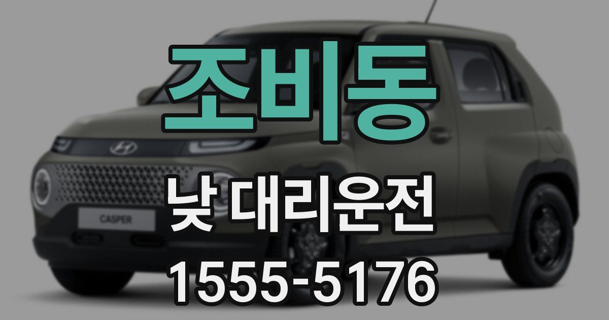 조비동 낮 대리운전