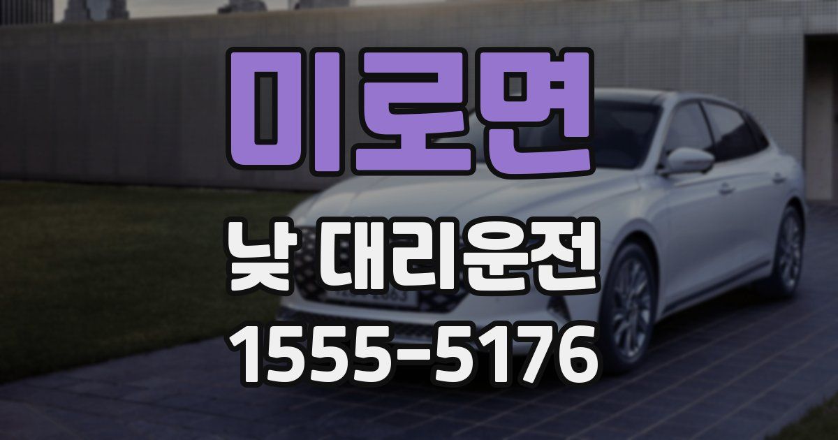 미로면 낮 대리운전
