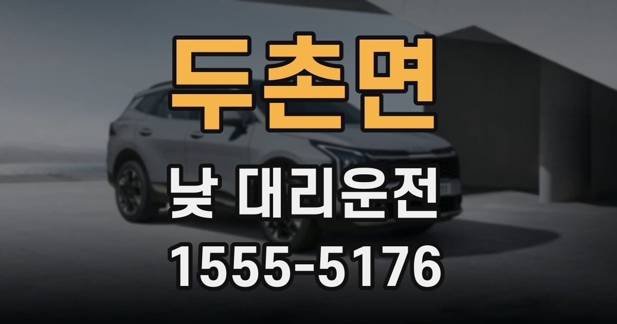 두촌면 낮 대리운전