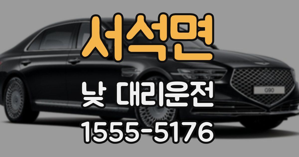 서석면 낮 대리운전