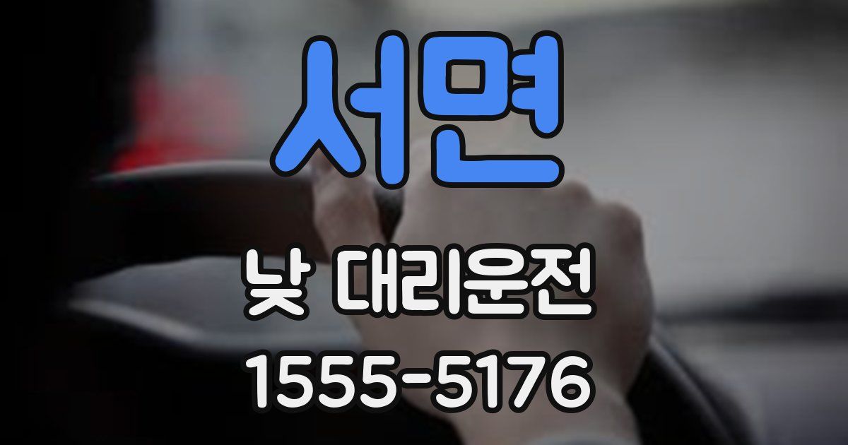 서면 낮 대리운전