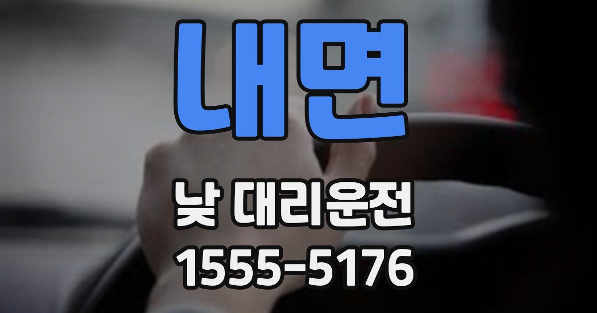 내면 낮 대리운전