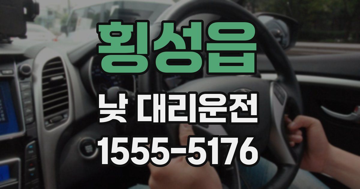 횡성읍 낮 대리운전