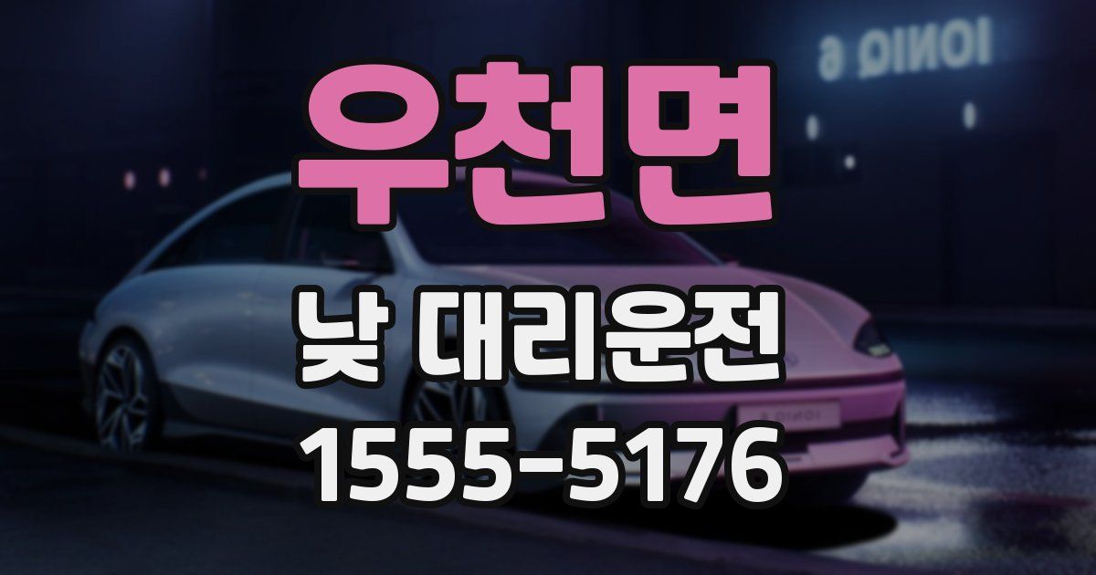 우천면 낮 대리운전