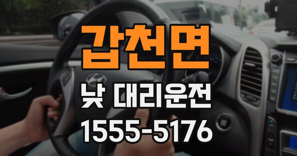갑천면 낮 대리운전
